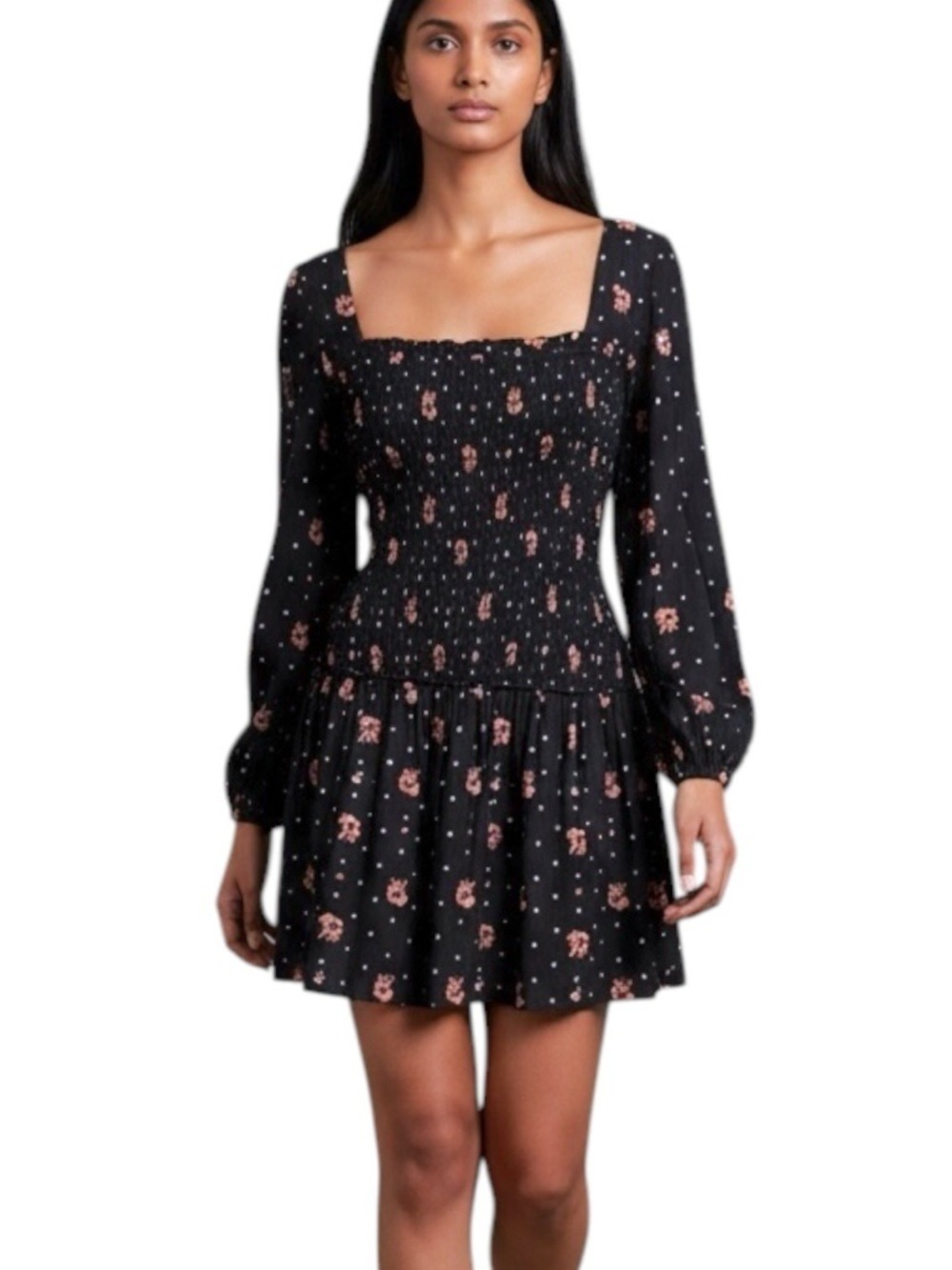 Free People Two Faces Print Mini Dress, Women’s Size XS, Ribbed, Lined